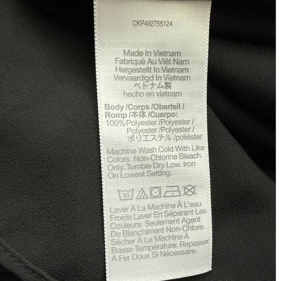 Madewell Turtleneck Long-Sleeve Top Chiffon Black Size Medium - Picture 11 of 11